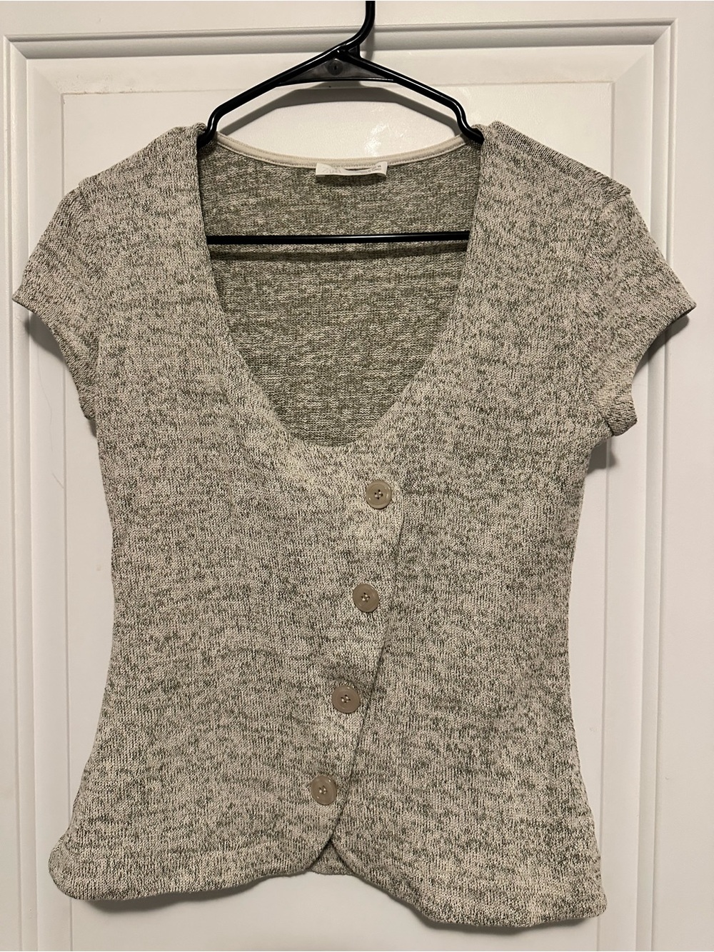 Zara Grey Button Knit Top and Short Set